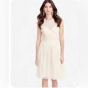 Elegant Cream Sleeveless Dress